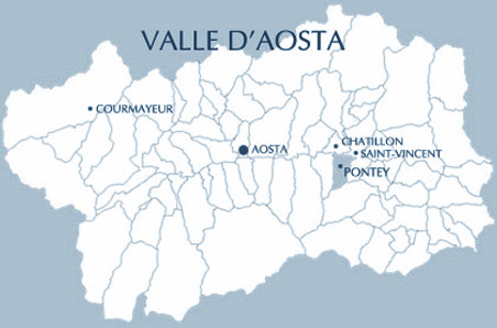 Mappa Valle Aosta Comune Pontey